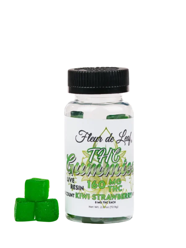 THC Live Resin Hybrid Kiwi Strawberry Gummies 8mg (160mg Total)