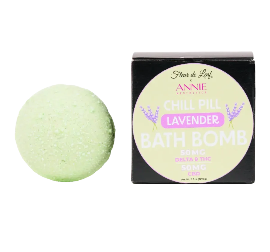 CBD:THC Lavender Bath Bomb 50mg 1 CBD:THC Lavender Bath Bomb 50mg