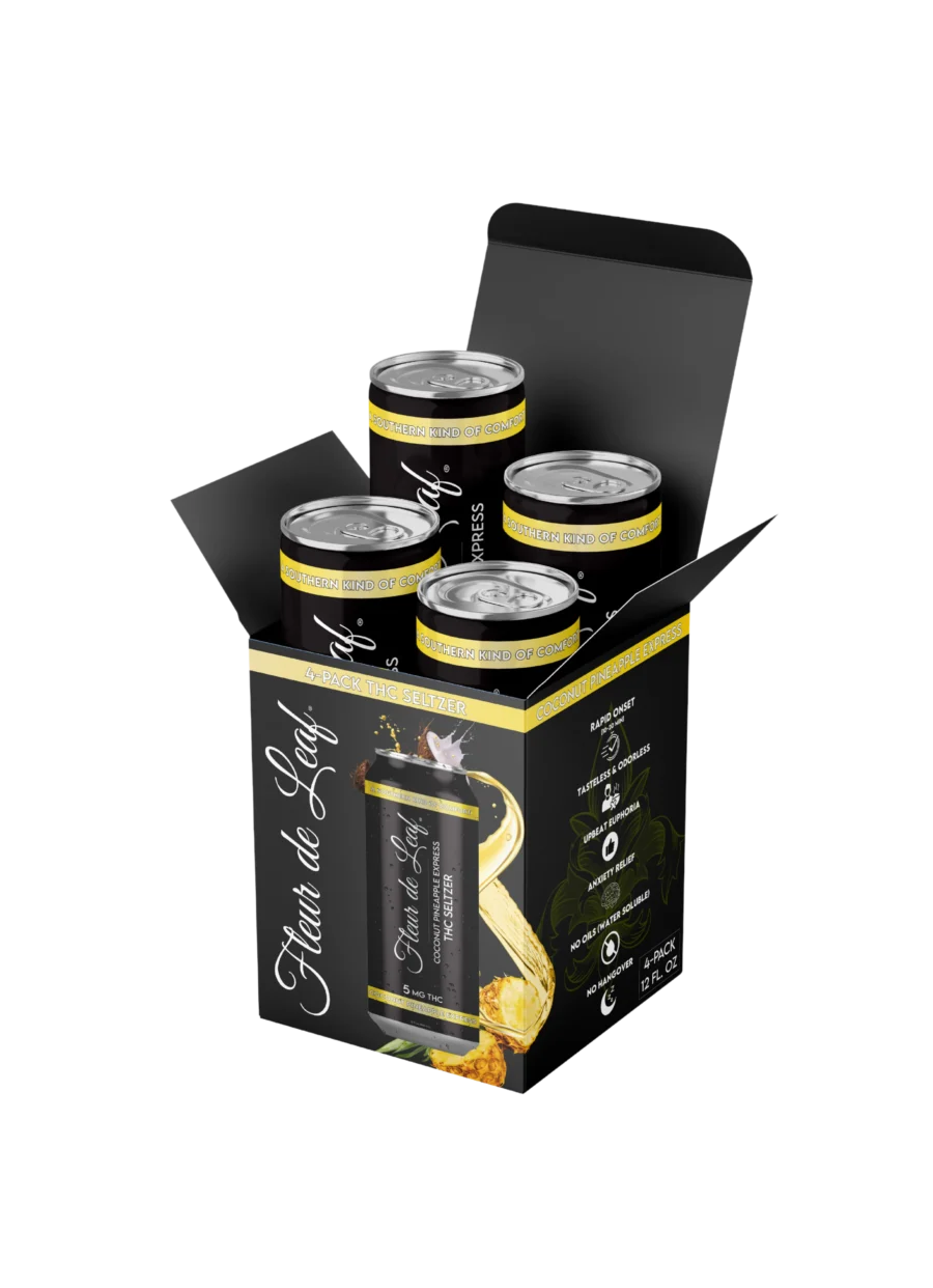 THC Coconut Pineapple Express Seltzer 5mg 4-Pack 1 THC Coconut Pineapple Express Seltzer 5mg 4-Pack