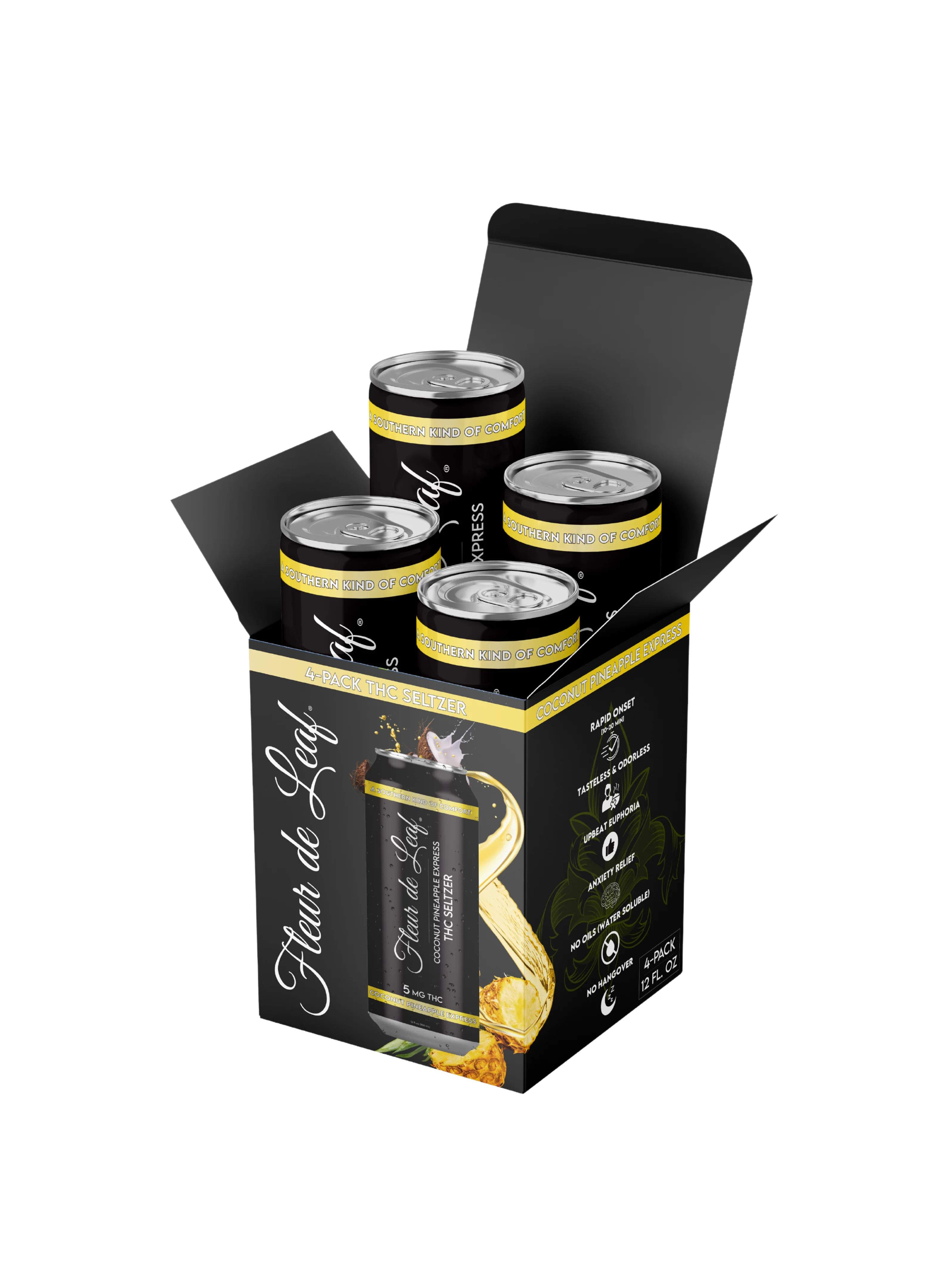 Home 20 THC Coconut Pineapple Express Seltzer 5mg 4-Pack
