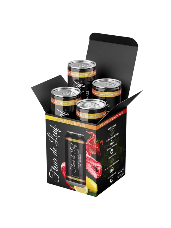 THC Strawberry Lemon Haze Seltzer 5mg 4-Pack
