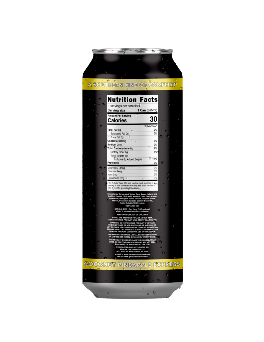 THC Coconut Pineapple Express Seltzer 5mg 2 THC Coconut Pineapple Express Seltzer 5mg