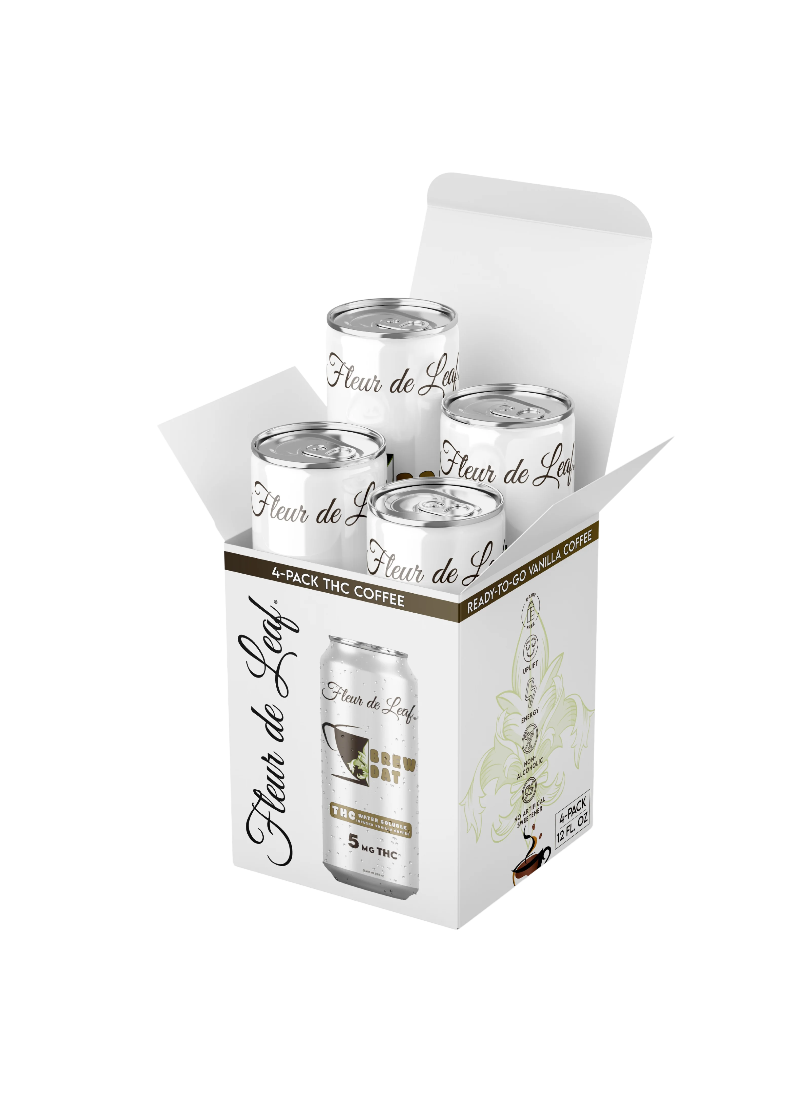 Home 21 THC Brew Dat Ready-to-Go Vanilla Coffee 5mg 4-Pack