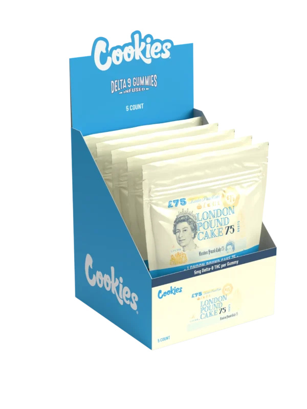 THC Cookies London Pound Cake 75 Gummies 5mg (200mg Total)