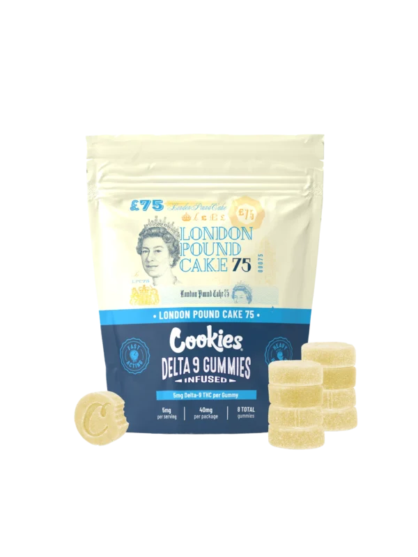 THC Cookies London Pound Cake 75 Gummies 5mg (40mg Total)