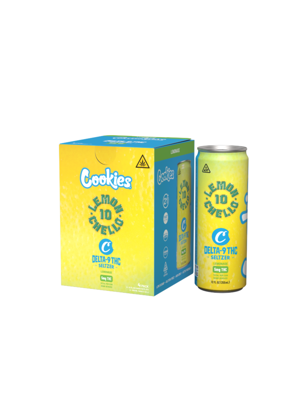 Home 16 THC Cookies Lemonchello (Lemonade) Seltzer 5mg 4-Pack
